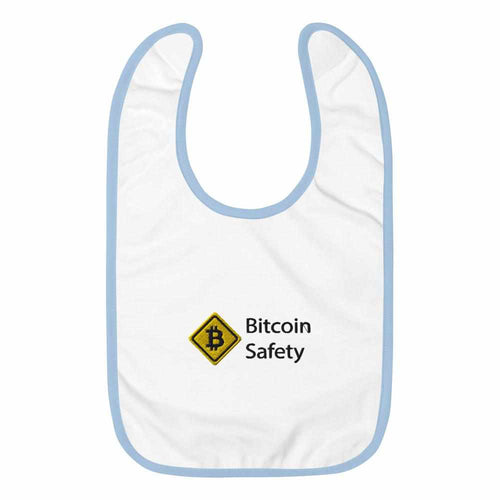 Embroidered Bitcoin Safety Baby Bib
