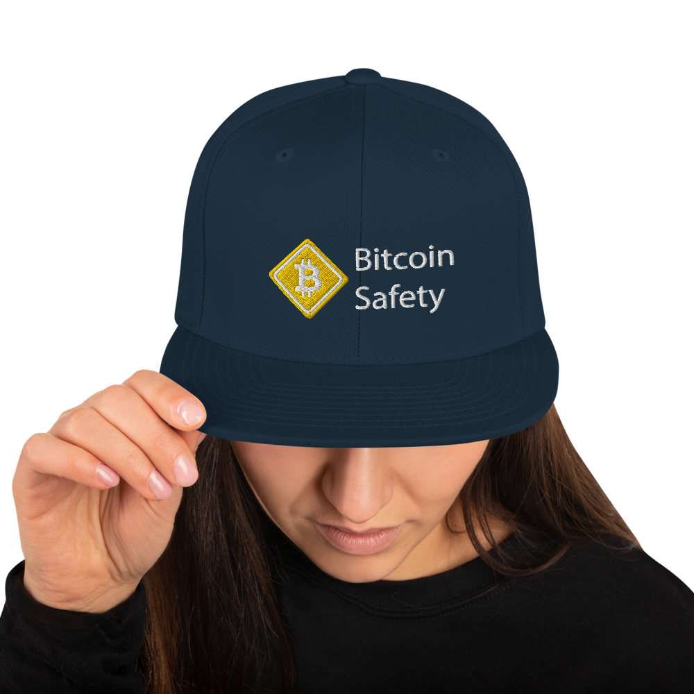 Flexfit Snapback Bitcoin Safety Logo Hat