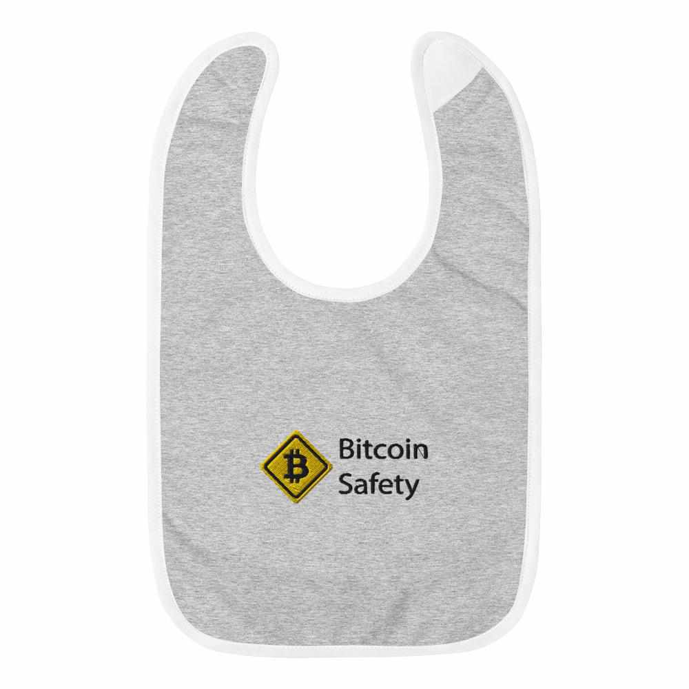 Embroidered Bitcoin Safety Baby Bib